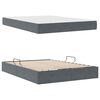 vidaXL Letto con contenitore e materasso Grigio scuro 140 x 190 cm