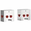 vidaXL Feeder per pollo 2 pcs Argento 40,5 x 25 x 38 cm