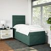 vidaXL Giroletto a Molle con Materasso Verde Scuro 90x190 cm Velluto