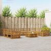 vidaXL Set divani 10 pcs Naturale Legno di Acacia Massello