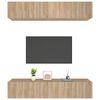 vidaXL Mobili TV 4 pz Rovere Sonoma 80x30x30 cm in Legno Multistrato