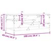 vidaXL Tavolino da Salotto Rovere Fumo 100x49x40 cm Legno Multistrato