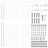 vidaXL Recinzione per Giardino 7 pcs Bianco 11,9 x 1,5 m