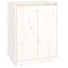 vidaXL Scarpiera Bianca 60x35x80 cm in Legno Massello di Pino