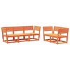 vidaXL Set Divani da Giardino 5 pz Marrone Cera Legno Massello Pino