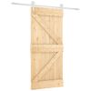 vidaXL Porta scorrevole Naturale e Bianco 95 x 210 cm