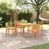 vidaXL Set da Pranzo per Giardino 5 pcs Marrone