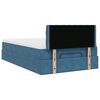 vidaXL Pouf Letto con Materasso Blu Scuro 120x190 cm Velluto