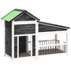 vidaXL Cuccia per Cani Grigia 143x60,5x109cm in Legno Massello di Pino