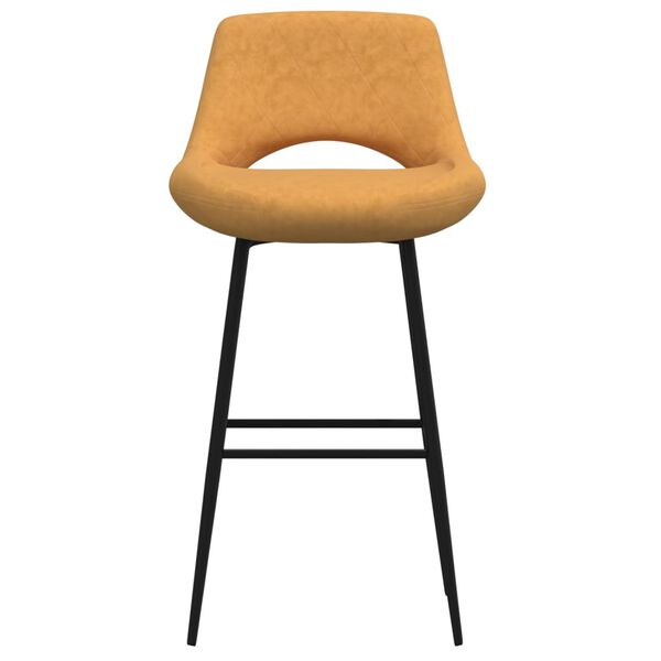 vidaXL Sgabello da Bar Marrone in Velluto