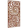 vidaXL Decorazione Muro da Giardino 105x55cm Conchiglia Acciaio Corten