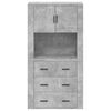 vidaXL Credenza Grigio Cemento in Legno Multistrato