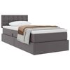 vidaXL Letto con contenitore e materasso Grigio 90 x 200 cm