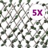 vidaXL Recinto in Salice a Traliccio 5 pz Foglie Artificiali 180x90 cm