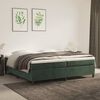 vidaXL Struttura Letto a Rete a Molle Verde Scuro 200x200 cm in Velluto