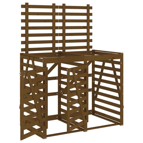 vidaXL Copribidone Doppio ambra in Legno Massello di Pino