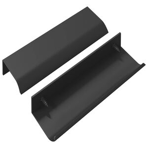 vidaXL Manico 2 pz Nero 120 x 39.6 x 17 mm Alluminio
