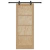 vidaXL Porta scorrevole ORKDAL Marrone 83 x 211 cm Pino massello
