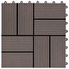 vidaXL Piastrella per Decking 11 pcs Marrone Scuro 30 x 30 cm WPC