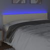 vidaXL Testiera Crema a LED 160x5x78/88 cm in Similpelle