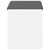 vidaXL Panca per ingresso con cuscino Bianco 63 x 38 x 45 cm