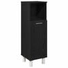 vidaXL Mobile da Bagno Rovere Nero 30 x 30 x 95 cm
