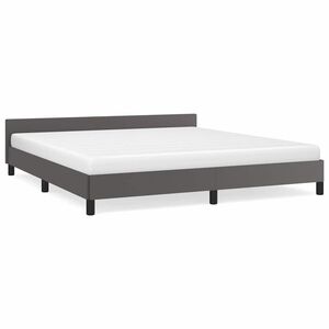 vidaXL Giroletto con Testiera senza Materasso Grigio 180x200 cm
