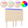 vidaXL Testiera a LED Crema 144x5x118/128 cm in Tessuto