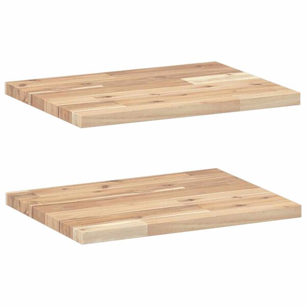 vidaXL Mensole da Parete 2 pz 40x30x2 cm Legno Acacia Non Trattato