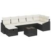 vidaXL Set di divani 8 pz Nero polyrattan