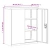 vidaXL Armadio Classificatore Bianco 90x40x145 cm in Acciaio