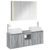 vidaXL Set di Armadi da Bagno 4 pz Sonoma grigio Legno ingegnerizzato