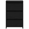 vidaXL Armadio da Notte con cassetto Rovere Nero 40 x 35 x 62,5 cm