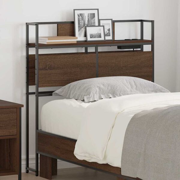 vidaXL Testata contenitore Rovere marrone 75 cm Legno multistrato