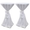 vidaXL Copritavolo Bianco 70 cm con Fettuccia 2 pezzi