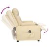 vidaXL Poltrona Elettrica Reclinabile Crema in Tessuto