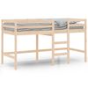 vidaXL Letto Soppalco con Scala Bambini 90x200 cm Legno Massello Pino