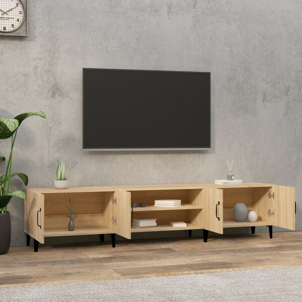 vidaXL Mobile TV Rovere Sonoma 180x31,5x40 cm Legno ingegnerizzato