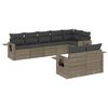 vidaXL Set Divano da Giardino 8 pz con Cuscini Grigio in Polyrattan