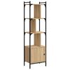 vidaXL Libreria Anta Rovere Sonoma 44,5x30x154,5 cm Legno Multistrato