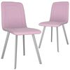 vidaXL Sedie da Pranzo 2 pz Rosa in Velluto