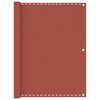 vidaXL Paravento da Balcone Terracotta 120x400 cm in HDPE