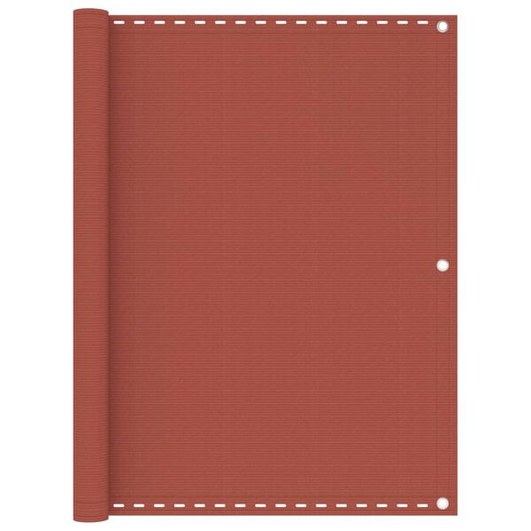 vidaXL Paravento da Balcone Terracotta 120x400 cm in HDPE