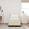 vidaXL Letto a molle con materasso Crema 80 x 200 cm Tessuto