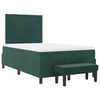 vidaXL Letto a molle con materasso Verde Scuro 120 x 190 cm Velluto