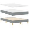 vidaXL Letto a molle con materasso Grigio chiaro 120 x 200 cm Tessuto