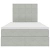 vidaXL Letto con contenitore e materasso Grigio chiaro 120 x 190 cm