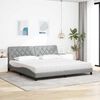 vidaXL Letto con Materasso Grigio Chiaro 200x200 cm in Tessuto