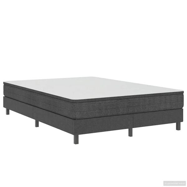vidaXL Letto a Molle Grigio in Tessuto 160x200 cm