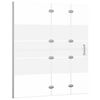 vidaXL Pannello Doccia Pieghevole in ESG 120x140 cm Bianco
